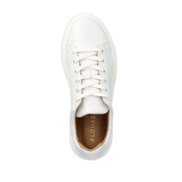 ALOHAS White Leather Low Top Lace Up Sneakers - NWOB Women’s Size US 11 - Picture 8 of 11